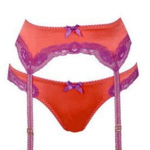 Agent Provocateur Lucie Suspender Pink Purple 2 New With Tags